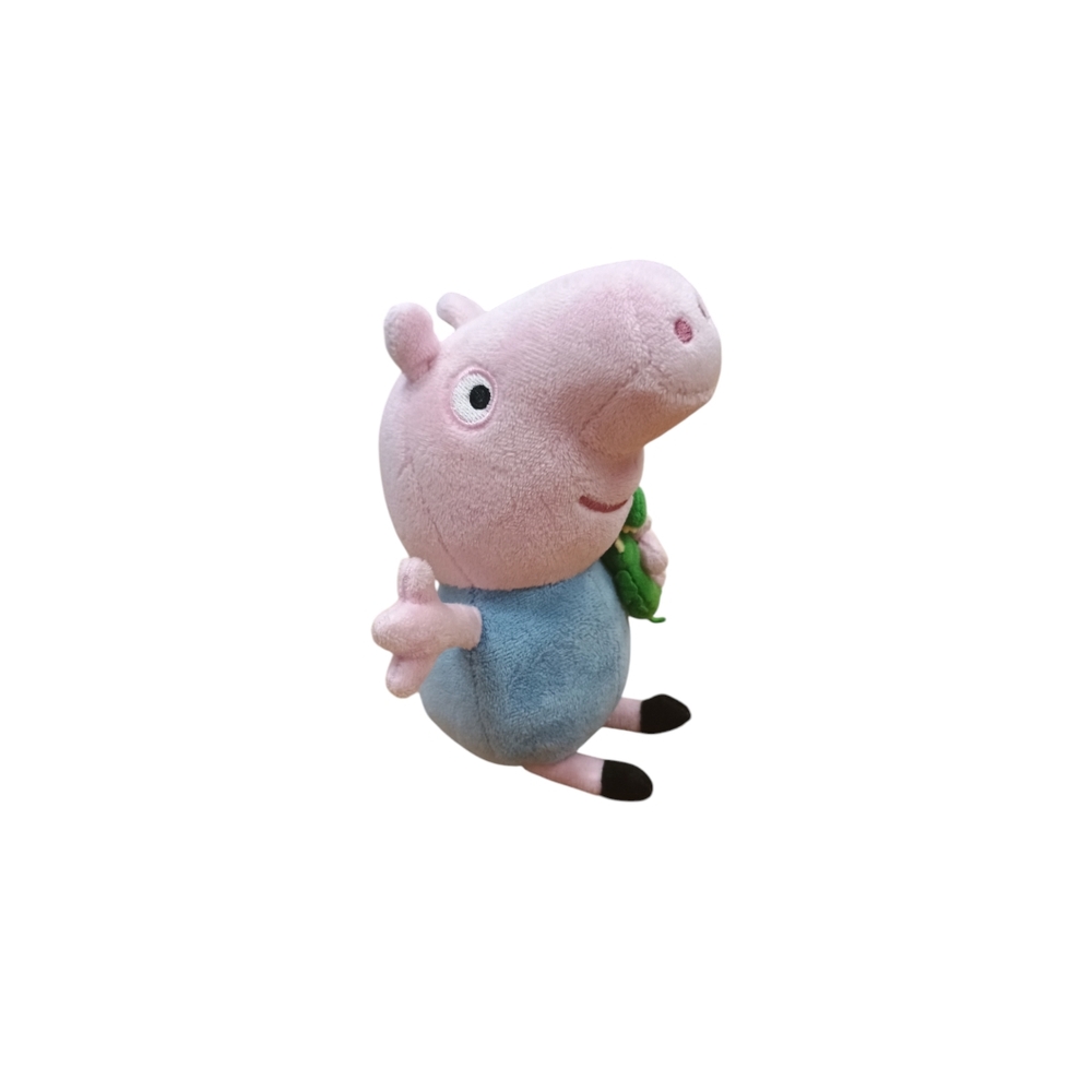 TY Peppa Pig GEORGE THE BROTHER PIG W/ DINOSAUR 7.5" Plush STUFFED ANIMAL Toy - Picture 1 of 14
